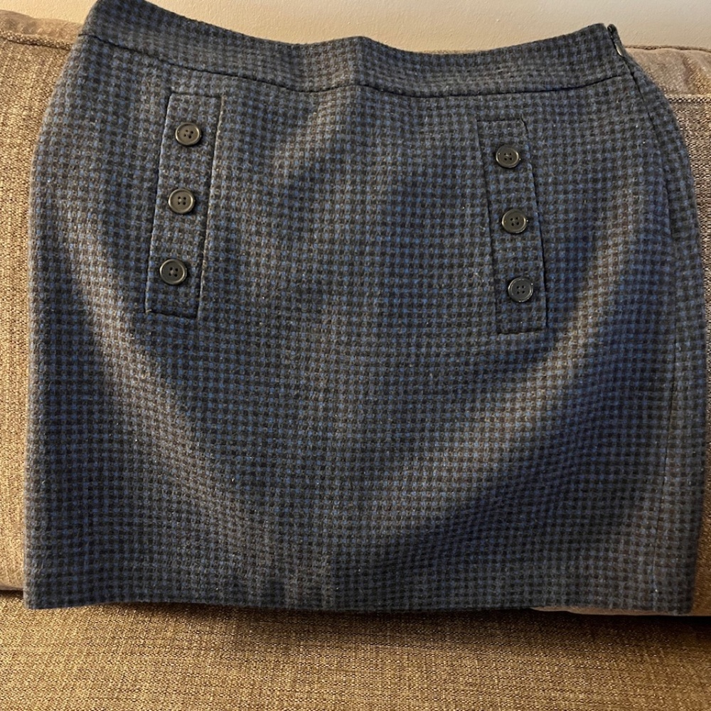 Loft Tweed Skirt with button detail
